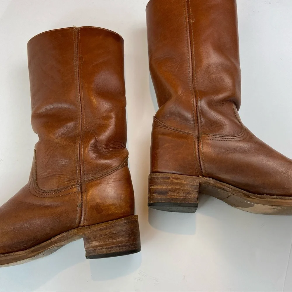 Vintage 70s Frye Size 9 D Womens Campus Pull On Leather Boots - Picture 6 of 14